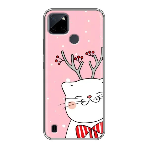 Чехол с рисунком «Зимний кот» для Realme C21Y Чехол с рисунком «Зимний кот» для Realme C21Y