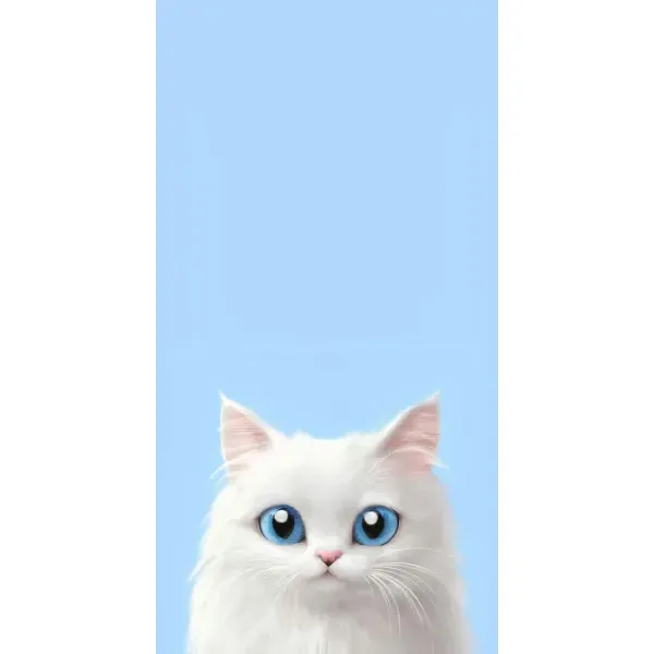 Чехол с рисунком «Белый кот» для Realme C21Y Чехол с рисунком «Белый кот» для Realme C21Y