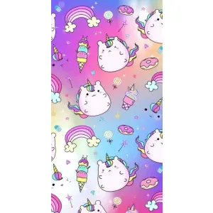 Чехол Unicorn на Realme C21Y (Радуга и Единорог)