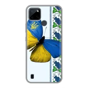 Чехол с Украинской символикой на Realme C25Y (Бабочка)
