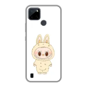 Чохол з принтом Лабубу для Realme C25Y (Бежевий Лабубу)