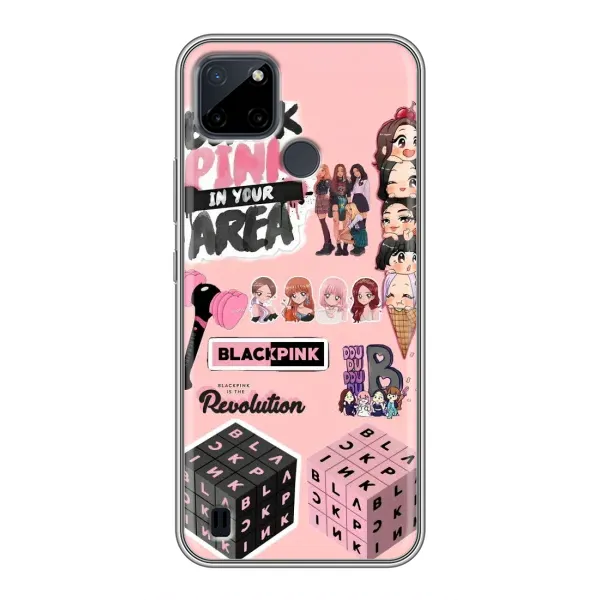 Чехол с рисунком «BLACK PINK коллаж» для Realme C25Y Чехол с рисунком «BLACK PINK коллаж» для Realme C25Y