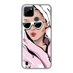 Чехол с картинкой Модные Девчонки Realme C25Y (Девушка в халате)