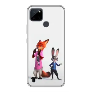 Силиконовый чехол с принтом Зоотрополіс для Realme C25Y (Джуди и Ник)