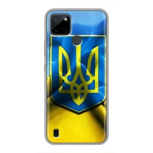 Чехол с картинкой (Патриотический ГЕРБ) на Realme C25Y (Герб и Флаг Украины)