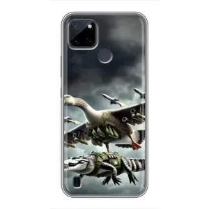 Чехол с мемами тралалело тралала для Realme C25Y (Гусини и крокодило)