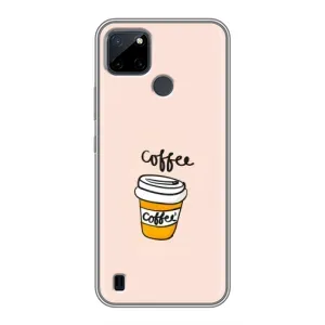 Чехол с изображением вкусной еды для Realme C25Y (Кружка кофе)