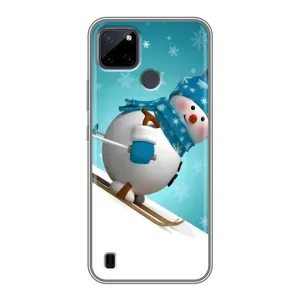 Чохол з зимовим принтом для Realme C25Y (Лижник)
