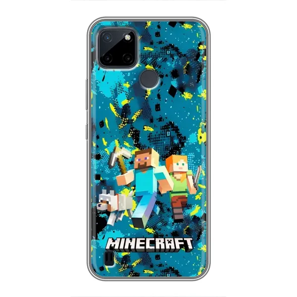 Чехол с рисунком «Майнкрафт» для Realme C25Y Чехол с рисунком «Майнкрафт» для Realme C25Y