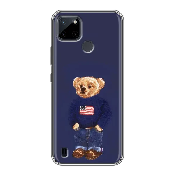 Чехол с рисунком «Мишка USA» для Realme C25Y Чехол с рисунком «Мишка USA» для Realme C25Y
