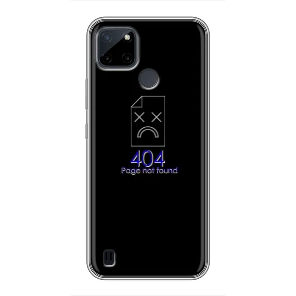 Чехол с рисунком «Ошибка 404» для Realme C25Y Чехол с рисунком «Ошибка 404» для Realme C25Y