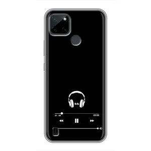 Чехол с картинками на черном фоне для Realme C25Y (Плеер)