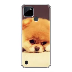 Чехол (ТПУ) Милые собачки для Realme C25Y (Померанский шпиц)