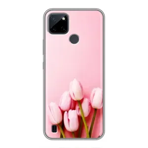 Чехлы с картинкой (Тюльпаны) на Realme C25Y (Розовые тюльпаны)