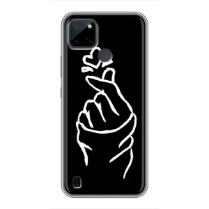 Чохол (Знак сердечка) для Realme C25Y (Сердечко на чорному)