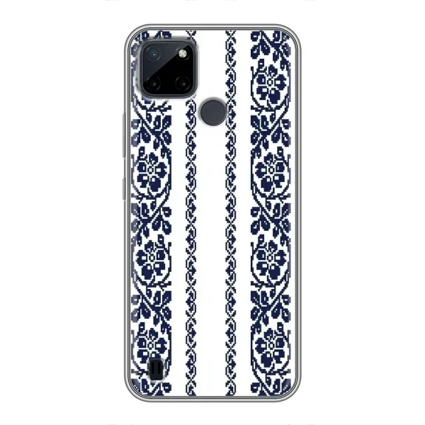 Чехол с рисунком «Синяя вышиванка» для Realme C25Y Чехол с рисунком «Синяя вышиванка» для Realme C25Y