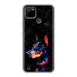 Бампер для Realme C25Y с картинкой "Песики" (Собака Мопс)