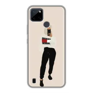 Силиконовый Чехол на Realme C25Y с картинкой Стильных Девушек (Стильная)