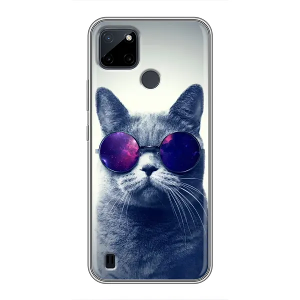Чехол с рисунком «Стильный КОТ» для Realme C25Y