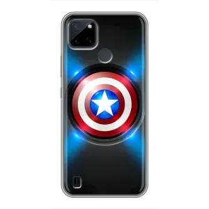 Чохол с Щітом Капітана Америки на Realme C25Y (Яскраий Щит Капітана)