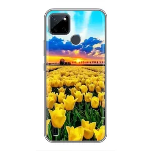 Чехлы с картинкой (Тюльпаны) на Realme C25Y (Желтые тюльпаны)