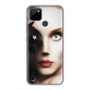 Бампер з зображенням Котиків для Realme C25Y (Жінка кішка)