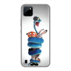 Силиконовый чехол с принтом Зоотрополіс для Realme C25Y (Змея Зоо)