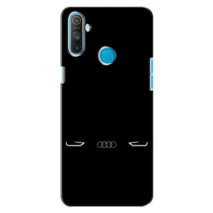 Силиконовый бампер с картинкой машины на Realme C3 (Силует Audi)