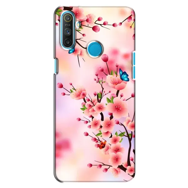 Чехол с рисунком «Бабочки на сакуре» для Realme C3 Чехол с рисунком «Бабочки на сакуре» для Realme C3