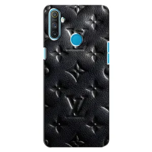 Текстурный Чехол Louis Vuitton для Реалми С3 (Черный ЛВ)