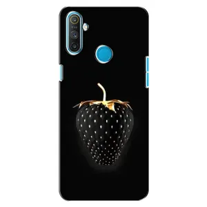 Чехол с изображением вкусной еды для Realme C3 (Чёрная клубника)
