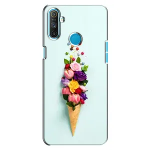 Чехлы с тематикой "ЦВЕТЫ" на Realme C3 (Цветок-мороженное)