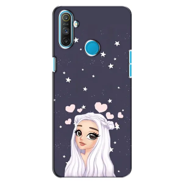 Чехол с рисунком «Девушка и сердечки» для Realme C3