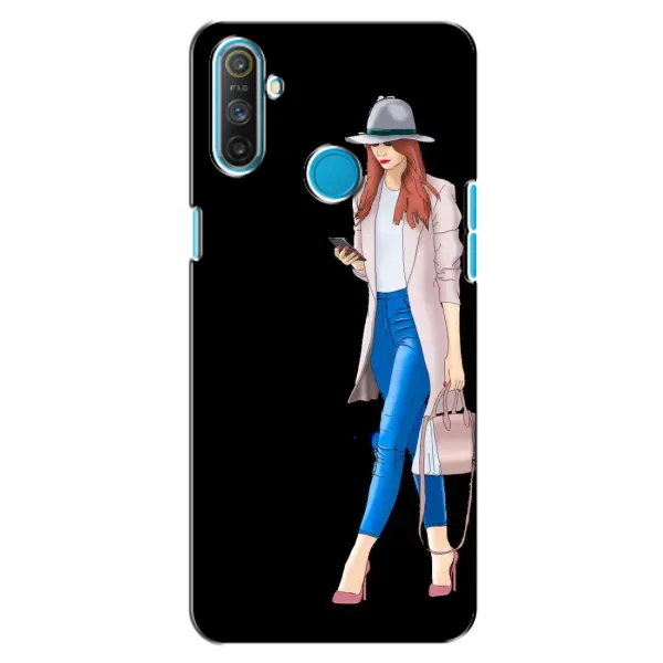 Чехол с рисунком «Девушка со смартфоном» для Realme C3