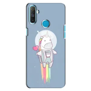 Чехол Unicorn на Realme C3 (Единорог космонавт)