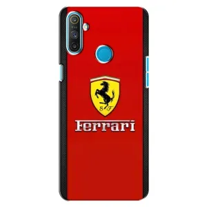 Силиконовый бампер с картинкой машины на Realme C3 (Ferrari Logo)