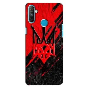 Чехлы УПА (Красно-Чёрный) на Realme C3 (Герб в цвете УПА)