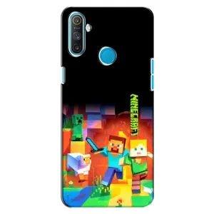 Чехлы для Realme C3 (Персонажи Майн Крафт) (Герой Майнкрафт)