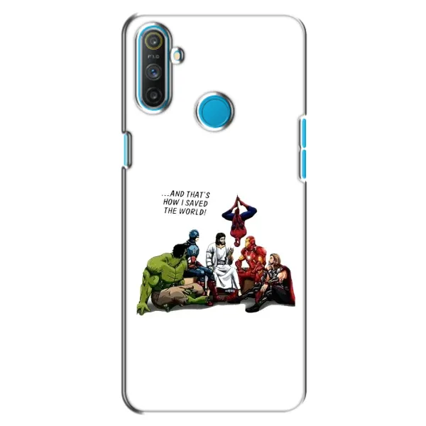 Чехол с рисунком «Иисус супергерой» для Realme C3 Чехол с рисунком «Иисус супергерой» для Realme C3