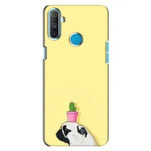 Бампер для Realme C3 с картинкой "Песики" (Кактус на голове)