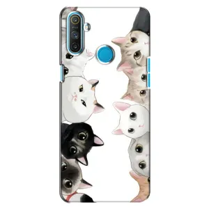 Силиконовый чехол с котиком для Realme C3 (Коты)