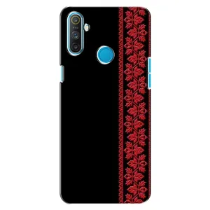 Силиконовый Чехол на Realme C3 (Красная Вышиванка)
