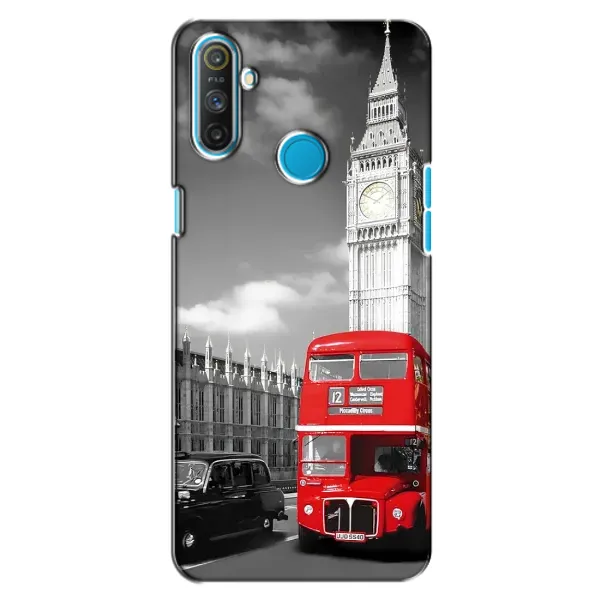 Чехол с рисунком «Красный автобус» для Realme C3