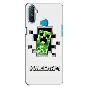 Чехлы для Realme C3 (Персонажи Майн Крафт) (Крипер)