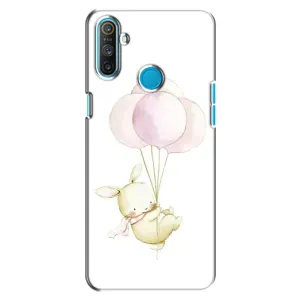 Силиконовый бампер с картинкой животных для Realme C3 (Кролик и шарики)