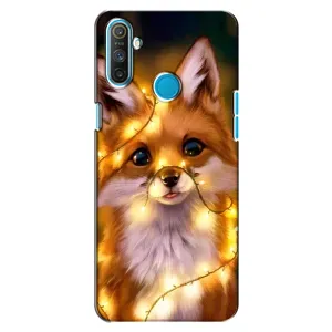 Чехол с Лисичкой для Realme C3 (Новогодний лисенок)