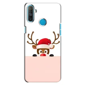 Чехол Санта Клаус для Realme C3 (Олененок)
