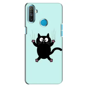 Силиконовый чехол с котиком для Realme C3 (Падающий кот)