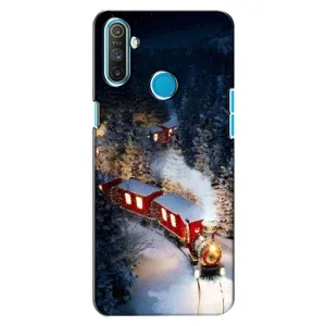 Силиконовый бампер на рождество для Realme C3 (Поезд)
