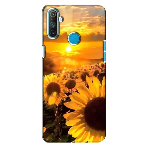 Чехол с рисунком «поле подсолнухов» для Realme C3